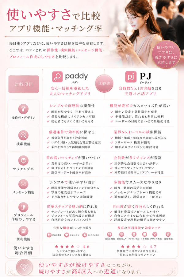 使いやすさを比較